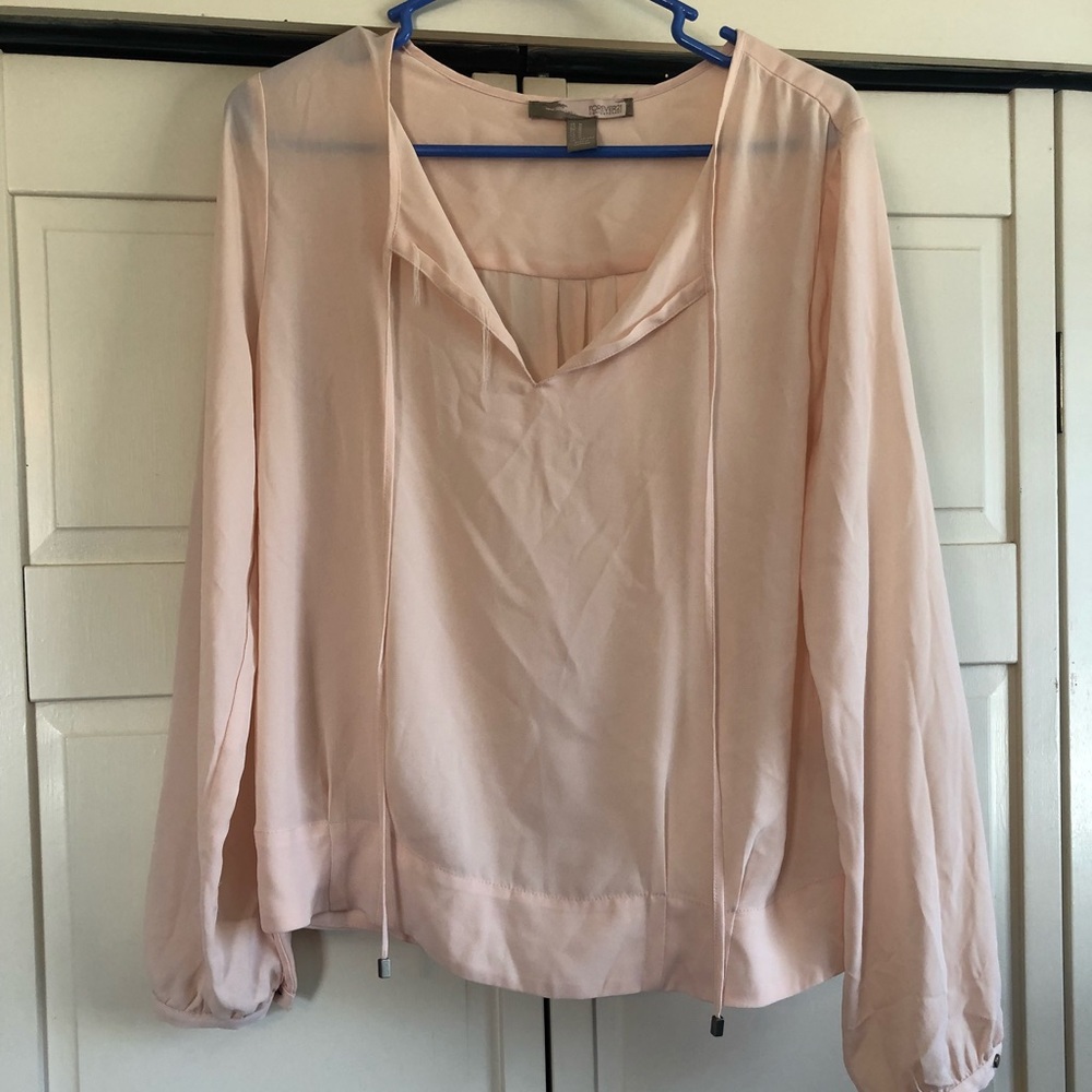 Deep v neck blouse